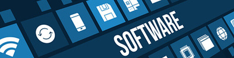 Bild mit Symbolen wo Software in der Mitte steht